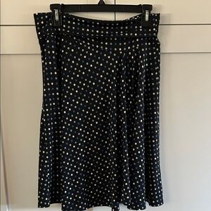 Max Studio Black Polka Dot Midi Skirt